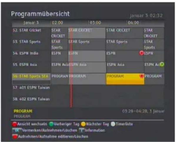 TOPFIELD SRP 2100 TMS - Aufnahme mit Hilfe des Elektronischen Programmführers programmieren - 1