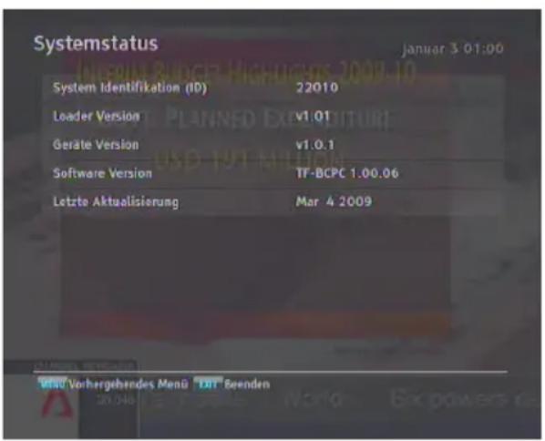 TOPFIELD SRP 2100 TMS - Firmwaredaten überprüfen - 1