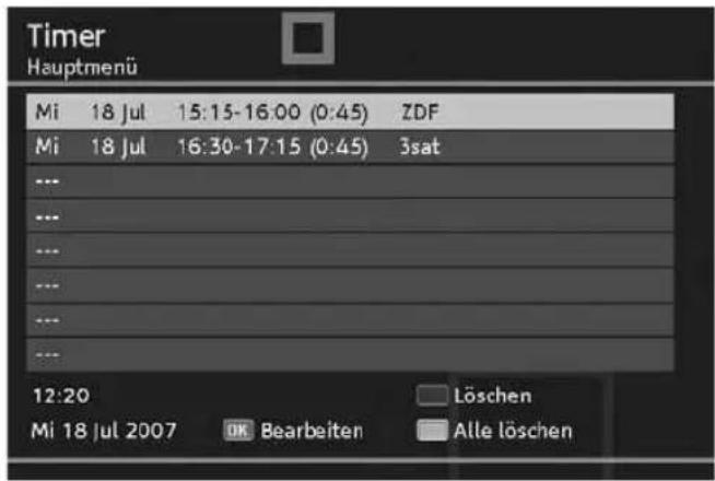 TechnoTrend TT-micro T330 HDMI - - Timer-Liste bearbeiten - 1