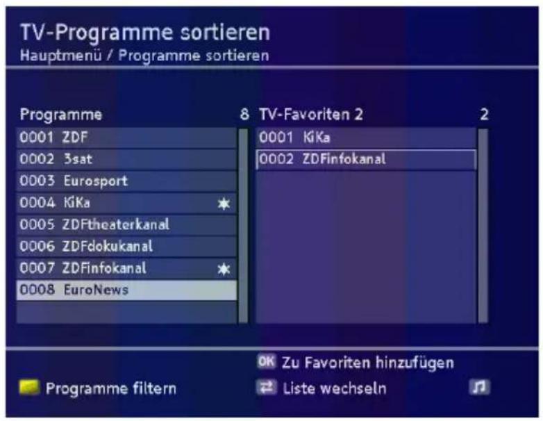 TechnoTrend TT-micro S830 HDTV - - Favoritenliste(n) anlegen - 3
