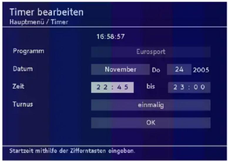 TechnoTrend TT-micro S830 HDTV - Timer bearbeiten - 1