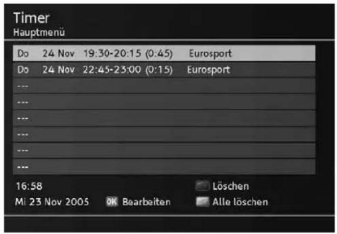 TechnoTrend TT-micro S320 HDMI - - Timer-Liste bearbeiten - 1