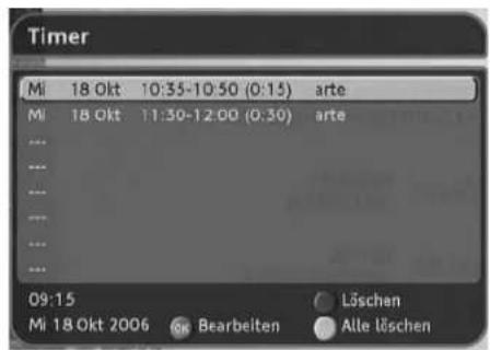 TechnoTrend TT ScartTV S100 - Timer-Liste bearbeiten - 1