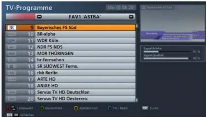 TV-Programme FAV1 'ASTRA' 9 Bayerisches FS Süd 10 BR-alpha 11 WDR Köln 12 NDR FS NDS 13 MDR THÜRINGEN 14 hr-fernsehen 15 SR SÜDWEST Ferns. 16 rbb Berlin 17 ARTE HD 18 ANIXE HD 19 Servus TV HD Deutschlan 20 Servus TV HD Oesterreic