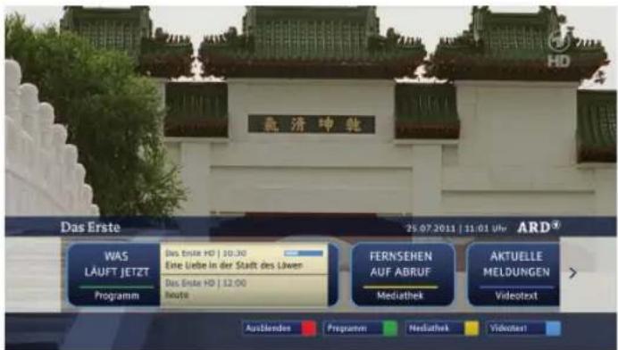 Das Erste 25.07.2011 | 11:01 Uhr ARD® WAS LAUFT JETZT Programm Das Erste HD | 10:30 Este Liebe In der Stadt des Löwen Das Erste HD | 12:00 Heute FERNSEHEN AUF ABRUF Mediathek AKTUELLE MELDUNGEN Videotext Ausblendes Programm Mediathek Vidoutant