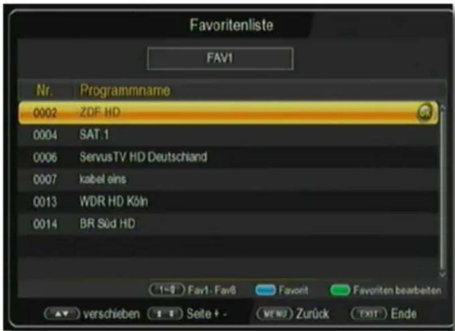 Techion HDS 1 - Programm mit einer Favoritenliste aufrufen - 1