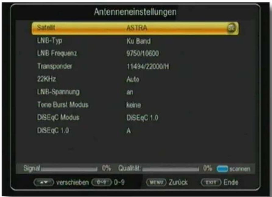 Techion HDS 1 - Antenneneinstellungen - 1