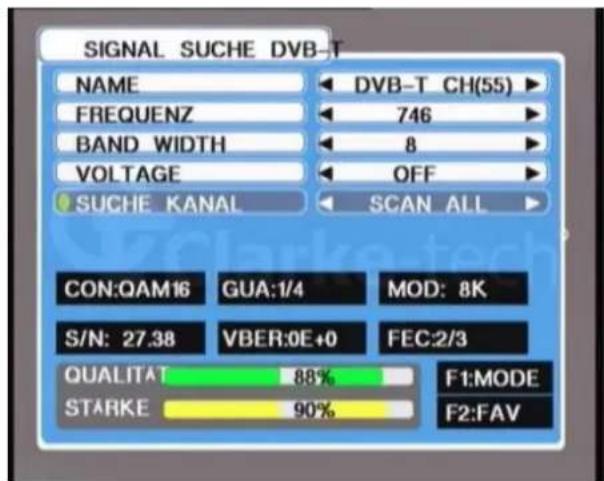 Clarke-tech SFP Combo 2012 - DVB-T Signalsuche - 6