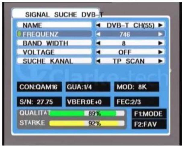 Clarke-tech SFP Combo 2012 - DVB-T Signalsuche - 2