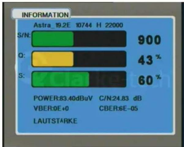 Clarke-tech SFP Combo 2012 - DVB-S Signalsuche - 5