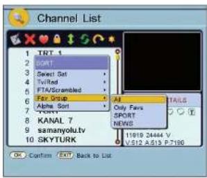 Maxview Omnisat Dome MXL002 - CHANNEL LIST - LIST TYPE SELECTION - 5