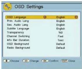 Maxview Omnisat Dome MXL002 - OSD SETTINGS - 2
