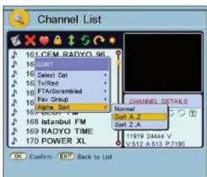 Maxview Omnisat Dome MXL002 - CHANNEL LIST - LIST TYPE SELECTION - 6