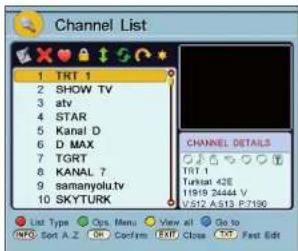 Maxview Omnisat Dome MXL002 - CHANNEL LIST - LIST TYPE SELECTION - 1