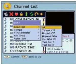 Maxview Omnisat Dome MXL002 - CHANNEL LIST - LIST TYPE SELECTION - 2