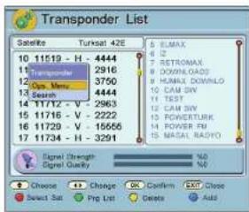 Maxview Omnisat Dome MXL002 - TRANSPONDER LIST - 2