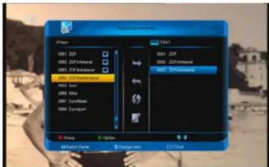 SAB Unix F plus Solo - Organizing favourites - 1
