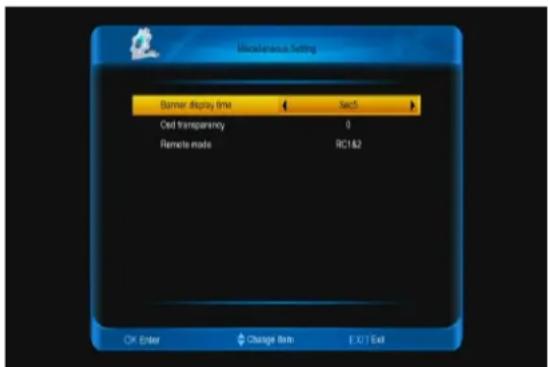 SAB Unix F plus Solo - Miscellaneous setting - 1
