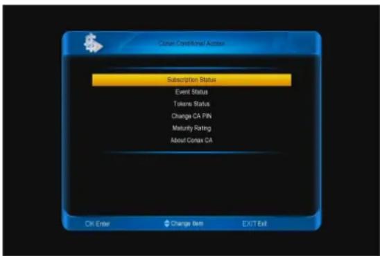 SAB Unix F plus Solo - Menu "Conditional Access" - 2
