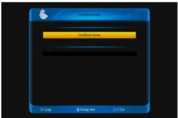 SAB Unix F plus Solo - Menu "Conditional Access" - 1