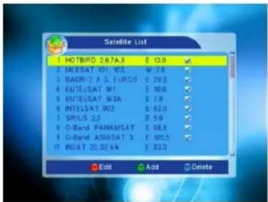 SAB 2500 - Satellite List - 1