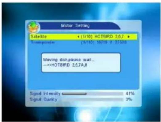 SAB 2500 - Motor Setting: Press OK key to the Motor Setting window. - 4