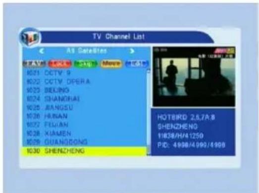 SAB 2500 - TV Channel List - 1