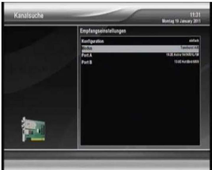 Clarke-tech ET 9000 - Zwei Satelliten mittels Toneburst A/B (DVB-S/S2) - 1