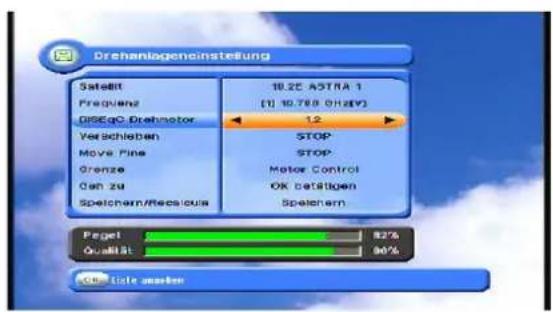 Clarke-tech 5000HD - Wenn die Einstellung USALS lautet: - 1