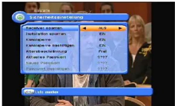 Clarke-tech 5000HD - Sicherheitseinstellungen - 1
