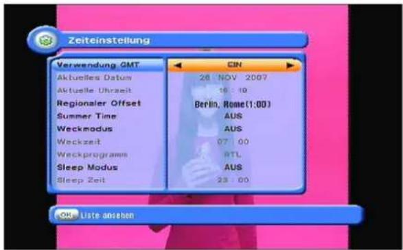 Clarke-tech 5000HD - Zeiteinstellungen - 1