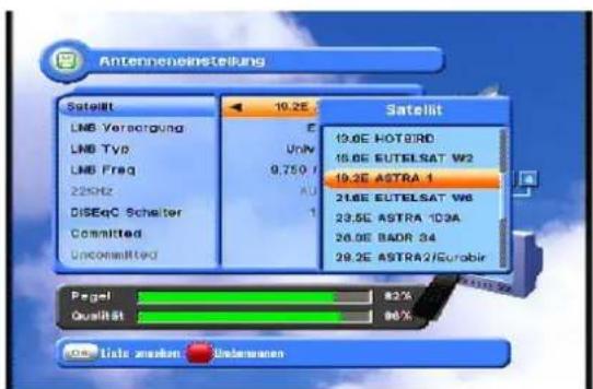 Clarke-tech 5000HD - Antenneneinstellungen - 2