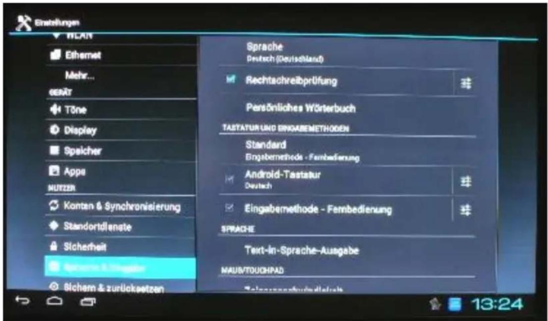 Comag Smart TV HD Android - Sprache und Eingabe - 1