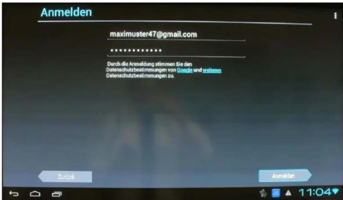 Comag Smart TV HD Android - Google-Konto einrichten/Receiver bei Google anmelden (Gmail) - 3