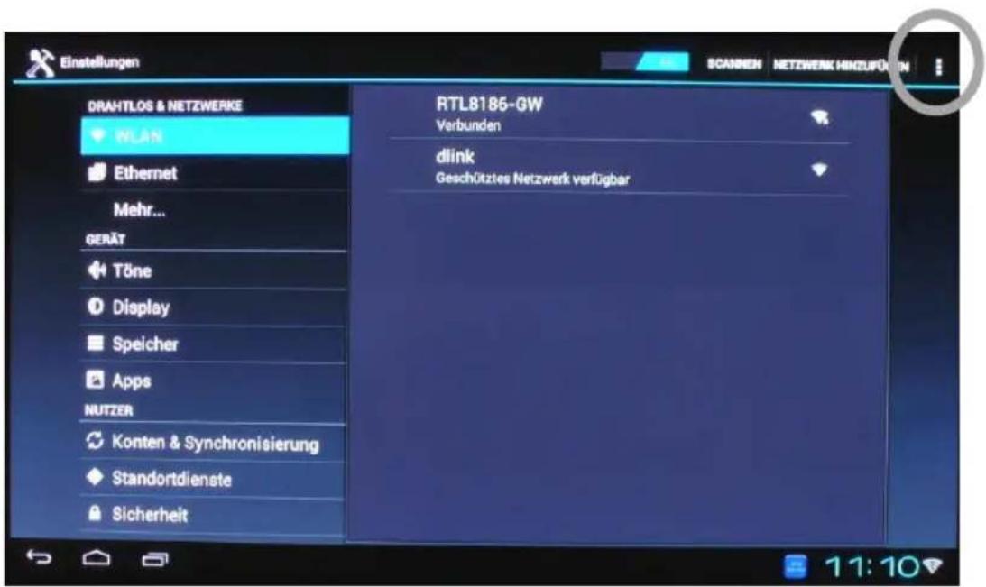 Comag Smart TV HD Android - - Optionen in der Kopfzeile - 1