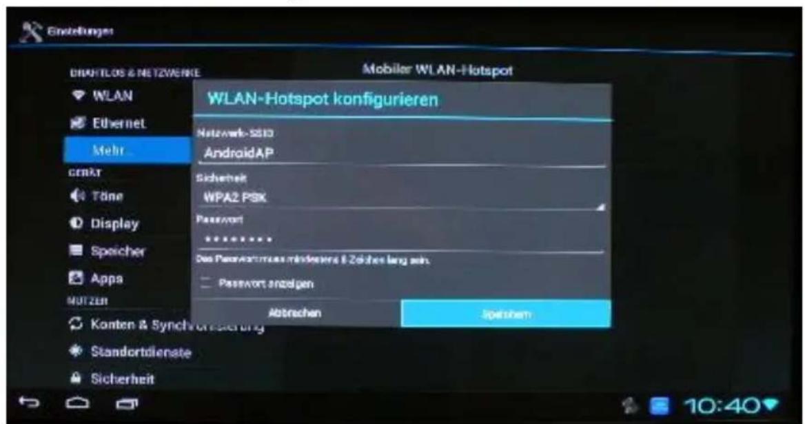 Comag Smart TV HD Android - WiFi-fähiges Android-Gerät oder iOS-Gerät (Smart-Phone, Tablet) mit dem Receiver über persönlichen WLAN-Hotspot verbinden - 3