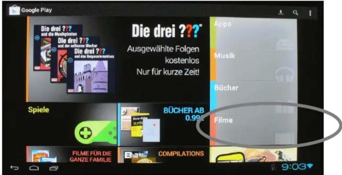 Comag Smart TV HD Android - VoD-Portal von Google - 1