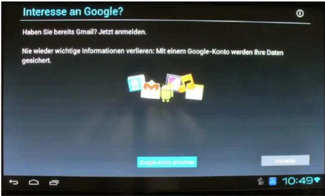 Comag Smart TV HD Android - Google-Konto einrichten/Receiver bei Google anmelden (Gmail) - 5