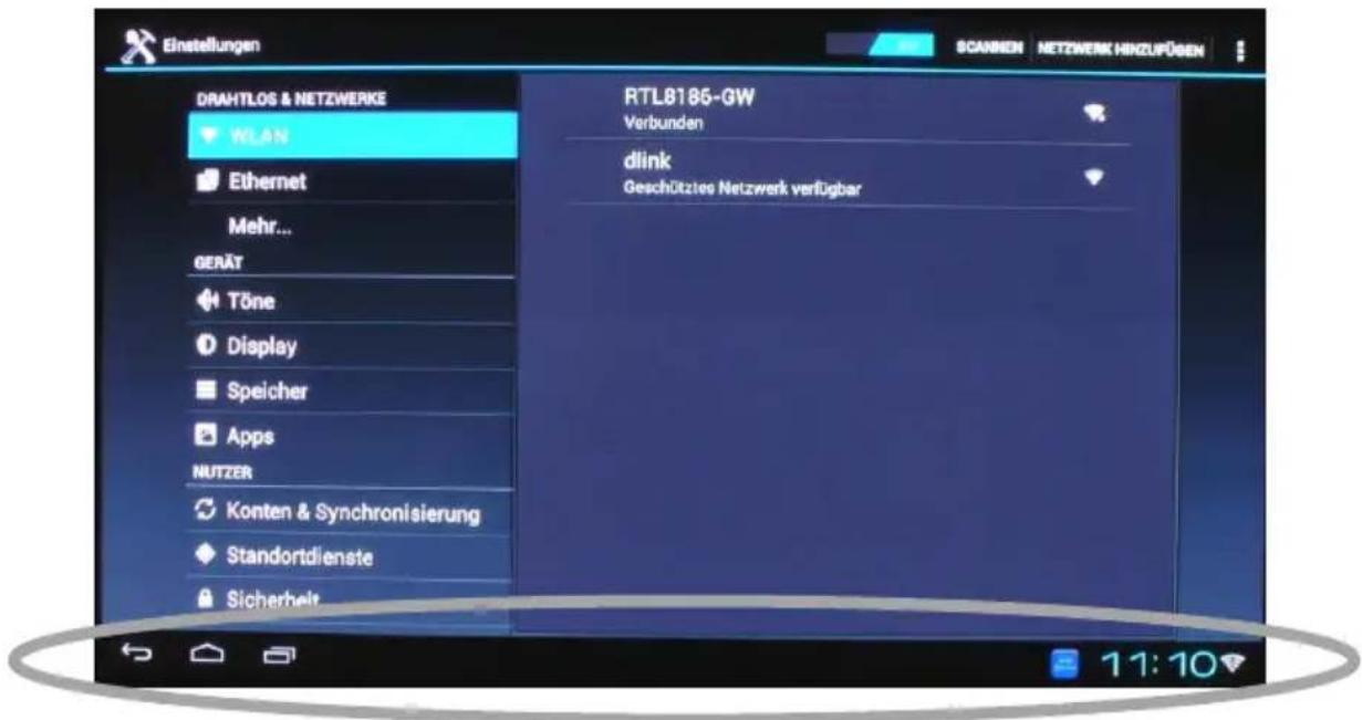 Comag Smart TV HD Android - - Optionen in der Fußzeile - 1