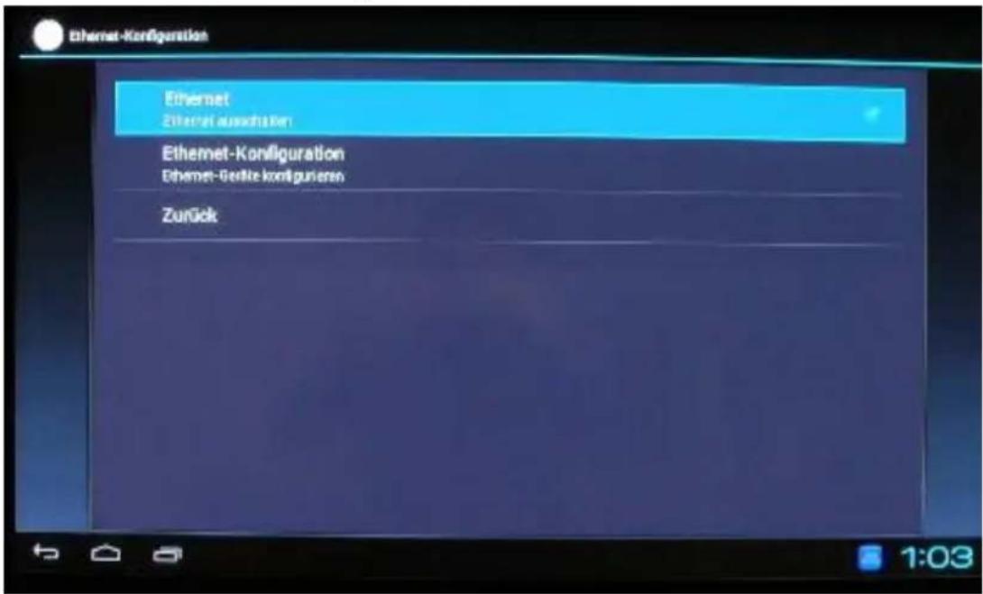 Comag Smart TV HD Android - Netzwerkverbindung per Ethernet-Kabel: - 3