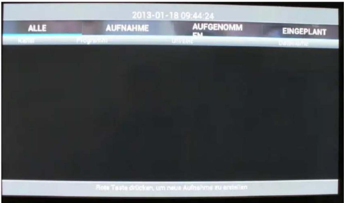 Comag Smart TV HD Android - Aufnahmen (Symbol: Liste + Camcorder ) - 1