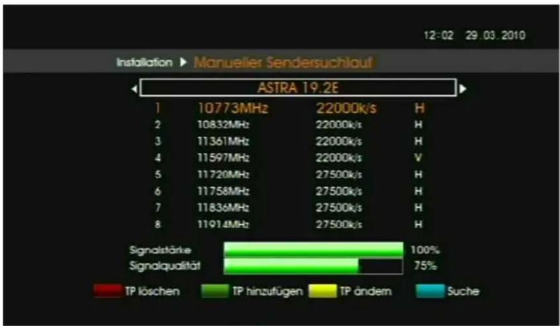 Comag SL90HDplus CIplus - • Manueller Sendersuchlauf - 1