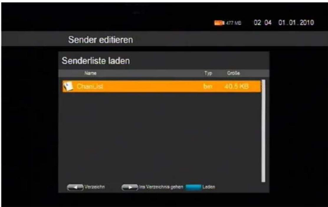 Comag SL90HDplus CIplus - - Senderliste laden - 3