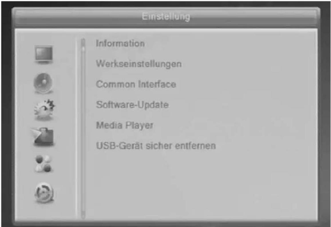 Comag SL905hd - Einstellung (Symbol: Werkzeugkoffer) - 1