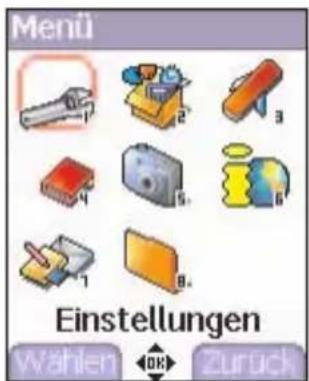 Menü Einstellungen wahlen 40K Zurich