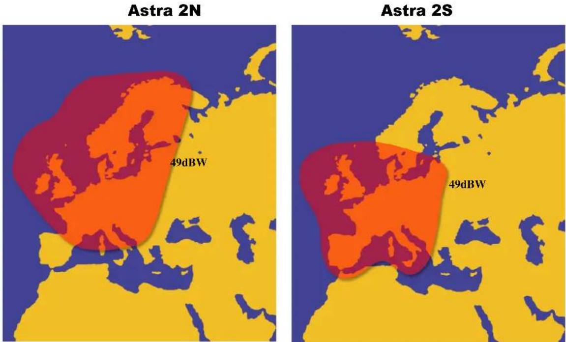 MEGASAT Shipman WSTA-VM250P - Appendix B Satellite Coverage Map - 1