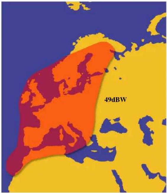 MEGASAT Shipman Auto Skew GPS WSTA-VM250PSG - Satellite Coverage MapSatellite Coverage Map - 8