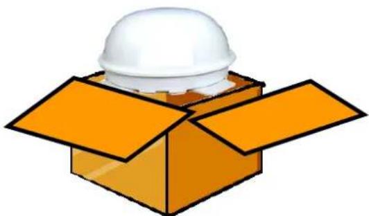 MEGASAT Shipman Auto Skew GPS WSTA-VM250PSG - Open box and remove packing material. - 2
