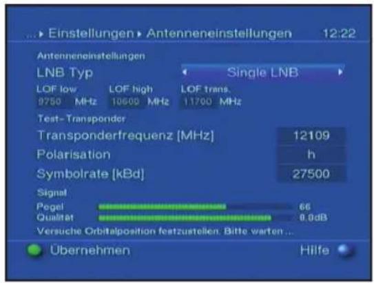 Telestar Teledigi 3 S plus - Weitere Einstellungen/LNB-Eigenschaften - 1