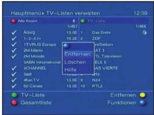 Telestar Teledigi 3 S plus - Programme sortieren - 1